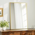 thumbnail image 1 of BEAUTYPEAK 24"x36" Bathroom Mirror Wall Mirror with Rectangular Metal Frame, Gold, 1 of 17