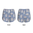 thumbnail image 5 of Lsque Cute Fat Cat Printed Women's Running Shorts with Liner Pockets,Elastic Quick Dry Workout Athletic Gym Yoga Shorts,Womens High Waist Shorts-Small, 5 of 9