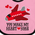 thumbnail image 4 of Inktastic Valentines Day Airplane Hearts Boys or Girls Baby Bib, 4 of 4