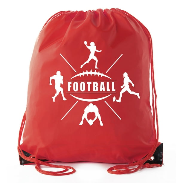 Football Party Bags Football Drawstring Cinch Backpacks for Team