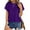Purple, variant on UVN T Shirts for Women Summer Short Sleeve Eyelet Tops Dressy Casual Crewneck Blouses