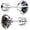 Rainbow Silver, variant on Hypoallergenic Titanium Screw Earrings for Sensitive Ears 5A Cubic Zirconia Titanium Stud Earrings for Unisex, Double-Sided Earrings Pierced Earrings Jewelry