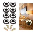 thumbnail image 3 of Abbracc Legs Heavy Duty Table Legs with Foot Pads Home DIY Coffee Tables Bedside Tables Brown 25mm, 3 of 9