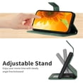 thumbnail image 6 of For Samsung Galaxy S24 5G 6.2" Sunflower  Embossed Strong Magnetic Attachment/Closure, Card Slots/Pocket, PU Leather Flip Wallet Case With Hanging Rope,Green,For Galaxy S24 5G, 6 of 8