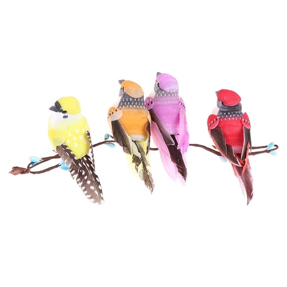 Mini fake birds artificial feather foam doves wedding decor venue ornament ~j WA