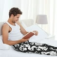 thumbnail image 5 of Logiee Black White Spooky Ghosts Print Pajama Pants for Men,Men’s Pajama Bottoms,Mens PJ Pants with Pockets & Button Fly-XX-Large, 5 of 6