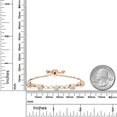 thumbnail image 2 of Gem Stone King 2.54 Ct Round Cabochon White Simulated Opal E-F Lab Grown Diamond 18K Rose Gold Plated Silver Women Infinity Adjustable Tennis Bracelet, 2 of 3
