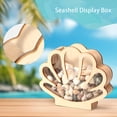 thumbnail image 2 of Decorative Seashell Shadow Box Wall Decor, Wooden Shell Shape Beach Ocean Themed Display Frame, Coastal Nautical Home Room Decoration, 2 of 4