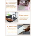 thumbnail image 3 of RYDCOT Carpet Squares Puzzle Floor Mat, Plush Interlocking Carpet Tiles, Anti Slip EVA Foam Jigsaw Floor Tiles, Build A Safe Area for Bedroom Playroom (11.8x11.8 in, 1 Pcs), 3 of 5
