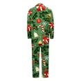 thumbnail image 4 of Matching Family Pajamas Fashion Christmas Tree Print Satin Silk Christmas Pajama Matching Sets Button Down Christmas Pjs for Family Christmas Homewear Dads, 4 of 9