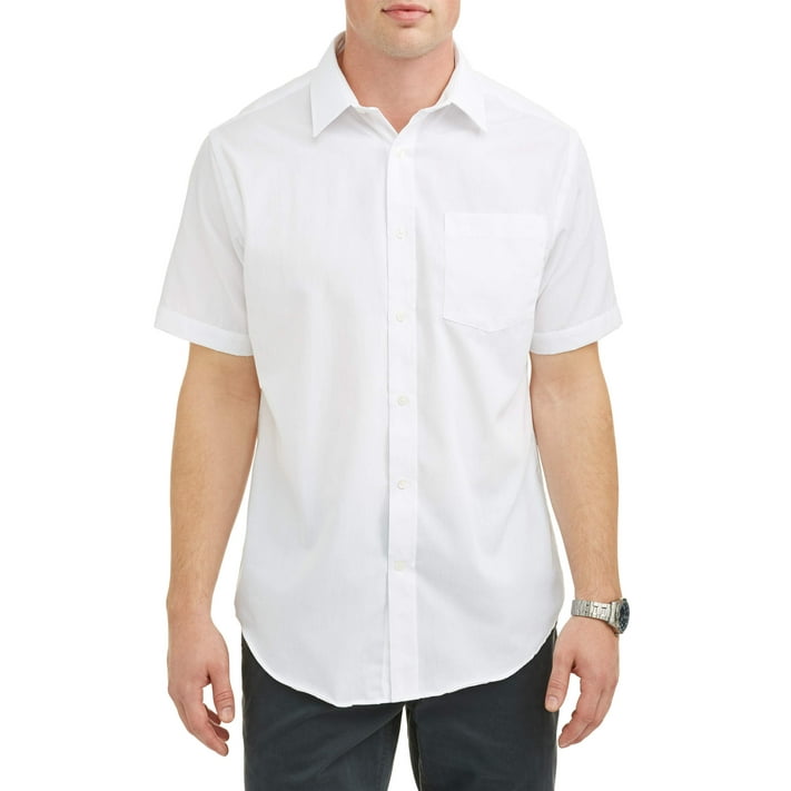 George Men's Short Sleeve Dress Shirt - Walmart.com