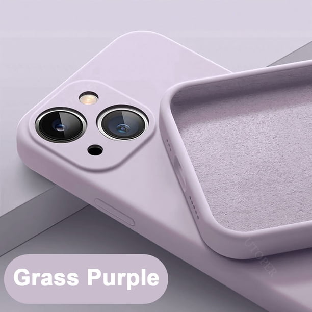Funda de silicona cuadrada verde fluorescente para iPhone, 15, 14, 11 Pro Max, 13, 12 Mini, X, XR, XS, 7, 8 Plus, SE2, fundas a prueba de golpes, nueva
