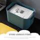 thumbnail image 4 of Caja de organización de hogares de plástico de 1pc de plástico con soporte de almacenamiento de tapa, 4 of 5