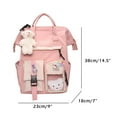 thumbnail image 6 of Backpacks for School, High School Backpack, Backpack with Cute Pin Accessories Plush Pendant, Aesthetic Cute Adorable Lovely with Pin and Cute Accessory, Purple, 6 of 6