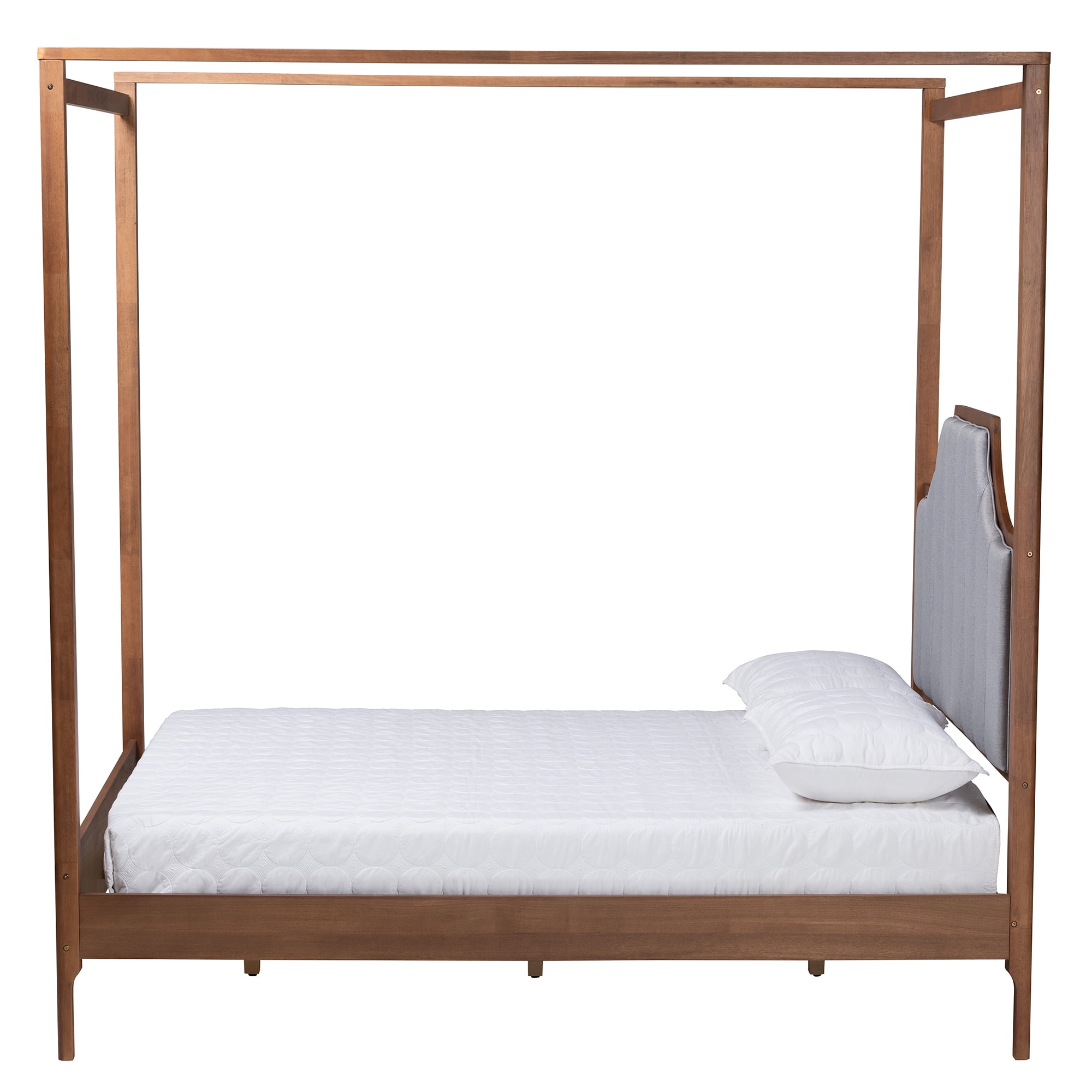 羽衣天女　Chapado en Laton シルバ　 Maestra Baxton Studio Dakota Canopy Bed - Queen Size Platform - Wood