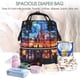 thumbnail image 5 of Fotbe Magical Stained Glass Castle Mochila Maternidad - Lona de Sarga Impermeable, Mochila de Pañales de Gran Capacidad con Múltiples Bolsillos y Correas Ajustables, 5 of 6
