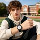 thumbnail image 4 of Reloj de pulsera de cuarzo analógico con movimiento silencioso, impermeable, estilo deportivo casual, unisex para estudiantes, chicos y chicas adolescentes., 4 of 9