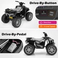 thumbnail image 4 of Costway 24V Kids Ride-On Electric ATV 4-Wheeler Quad Car with Wireless Connection Black, 4 of 12