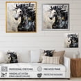 thumbnail image 4 of Designart "Simplified Galloping Horse IV" Unicorns Floater Framed Wall Decor, 4 of 5