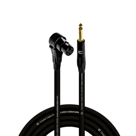 Coluber Cable Balanced - Right Angle XLR Female to 1/4" TS Male 3-Pin Cable