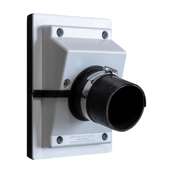 1 Pc HVAC Wall Penetration & Line-Set Cover Kit, Easy Install Retrofit Wall Outlet for AC Line Set, HVAC Wall Penetration Cover for Indoor & Outdoor Air Conditioner Systems, 2.36 Inch, White