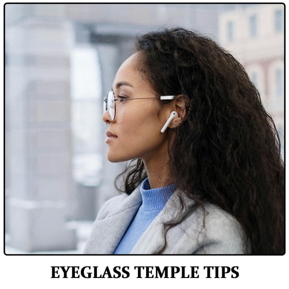 LOLIPPYY 10Pairs White Silicone Eyeglass Temple Covers Soft Anti Slip Glasses Arm Cushions