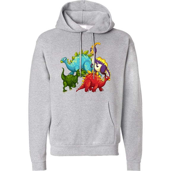 Inktastic Cute Dinosaurs Adult Hoodie Sweatshirt
