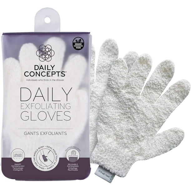 Guantes exfoliantes Daily Concepts, embalaje reutilizable