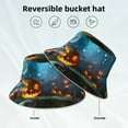 thumbnail image 5 of Bingfone Spooky Halloween Bucket Hat For Men Women,Packable Reversible Printed Sun Hats,Fisherman Outdoor Travel Hiking Beach Caps, 5 of 9