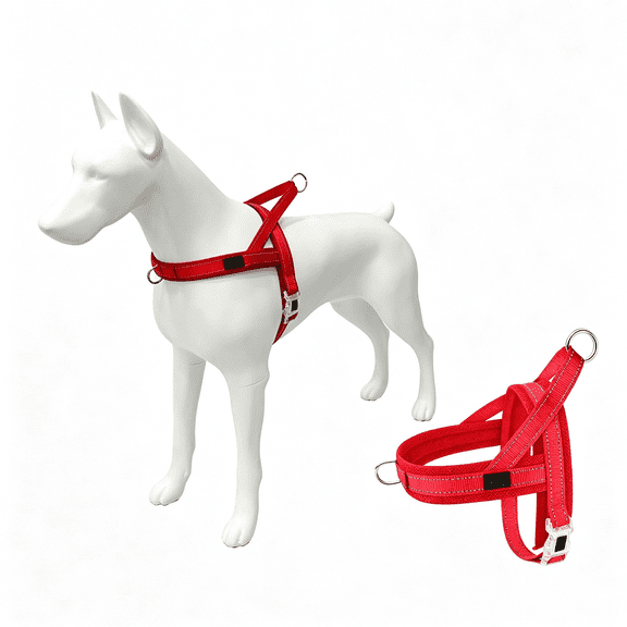 GASTROPOD Pet No Pull Dog Harness with Breathable Mesh Padded,Adjustable Reflective Escape Proof Dog Harness,Quick Fit Dog Vest Harness for Small Medium Large Dogs(Xxs,Red)