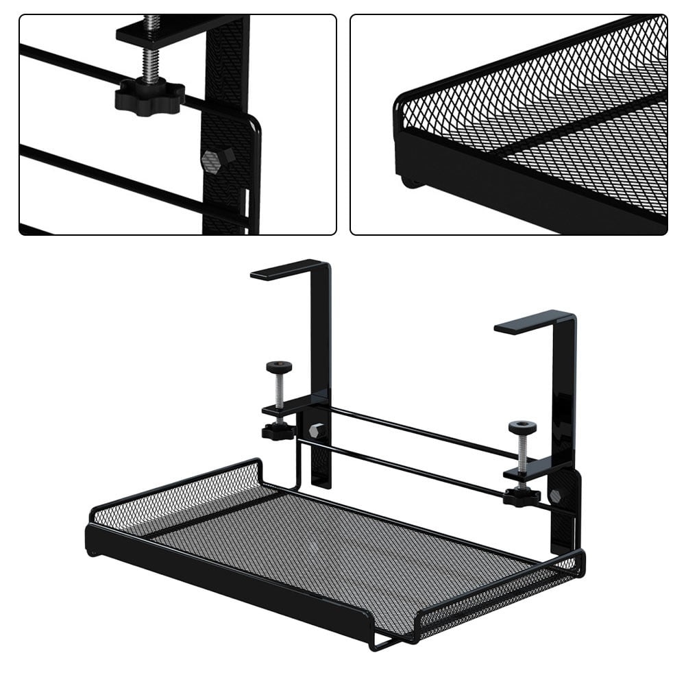 Wuweikeji Home Organization,Desk Cord Wire Organizer 4.5~8.5cm Adjustable Under Desk Cable Management Tray