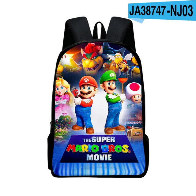 Super Mario Bros Para Niños 3D . Mochila Escolar Anime De Hombro Con Cremallera