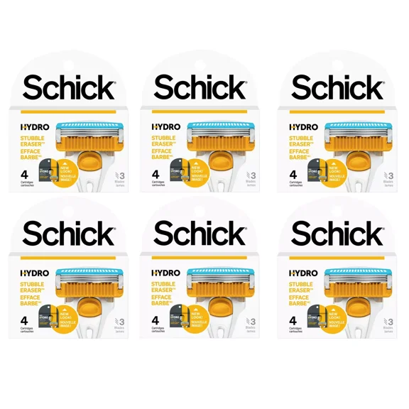 Hydro Skin Comfort Stubble Eraser Razor Refills – 24 Ct