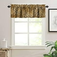 thumbnail image 3 of Leopard Print Valance Curtain Skin Pattern Wild Animal Powerful Panther Big Cat, Rod Pocket Valance Window Treatments 1 Panel Short Curtains for Kitchen Farmhouse Living Room 54 x 18 in, 3 of 6