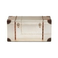 thumbnail image 3 of Baxton Studio Bechet French Industrial Silver Metal Storage Trunk, 3 of 5