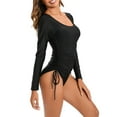 thumbnail image 4 of ASFGIMUJ Women's Long Sleeve Vest Surfing Suit Swimsuit Diving Suit Swimsuit, 4 of 6