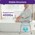 thumbnail image 4 of KEKOY Tub Transfer Bench for Bathtub and Showers, Adjustable Shower Bench, Bath Shower Chair Seat 400LBs for Elderly, Adults and Disabled, 4 of 11