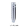 thumbnail image 2 of 150pcs 6mm x 30mm Plastic Expansion Pipe Column Concrete Anchor Wall Plug Gray for Home Garden DIY Application, 2 of 4
