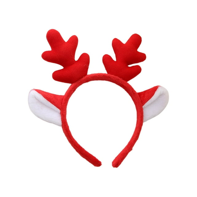 Cornas de Reno Cornas de Cabeza con Cornas de Navidad, Cabello Rojo, Cornas de Cabeza, Lavado de la Cara, Cornas de Mujer, Cornas, Pins Accesorios para el Cabello de Navidad