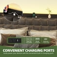 thumbnail image 3 of Uforic Upholstered Bed Frame with Charging Station & Drawers, Queen Size Bed Frame with LED Lights, Gray, 3 of 8