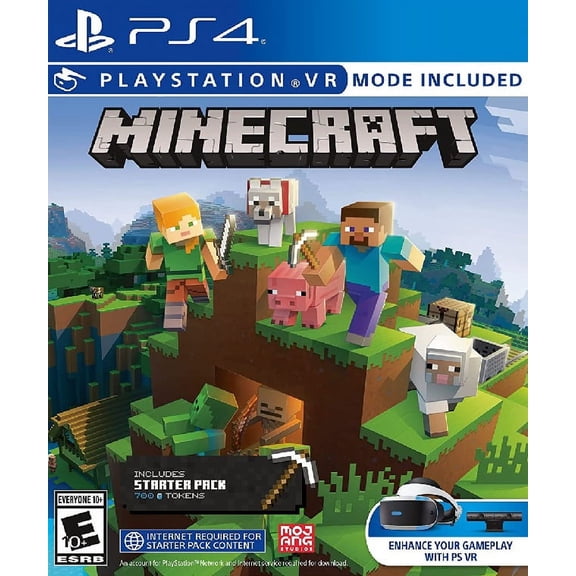 Restored Minecraft Starter Collection (Sony Playstation 4, 2019) Survival Game (Refurbished)