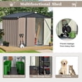 thumbnail image 5 of Sesslife Weather Resistant Durable Steel Metal Shed, White 64.56" x 35.43" x 71.65", 5 of 10