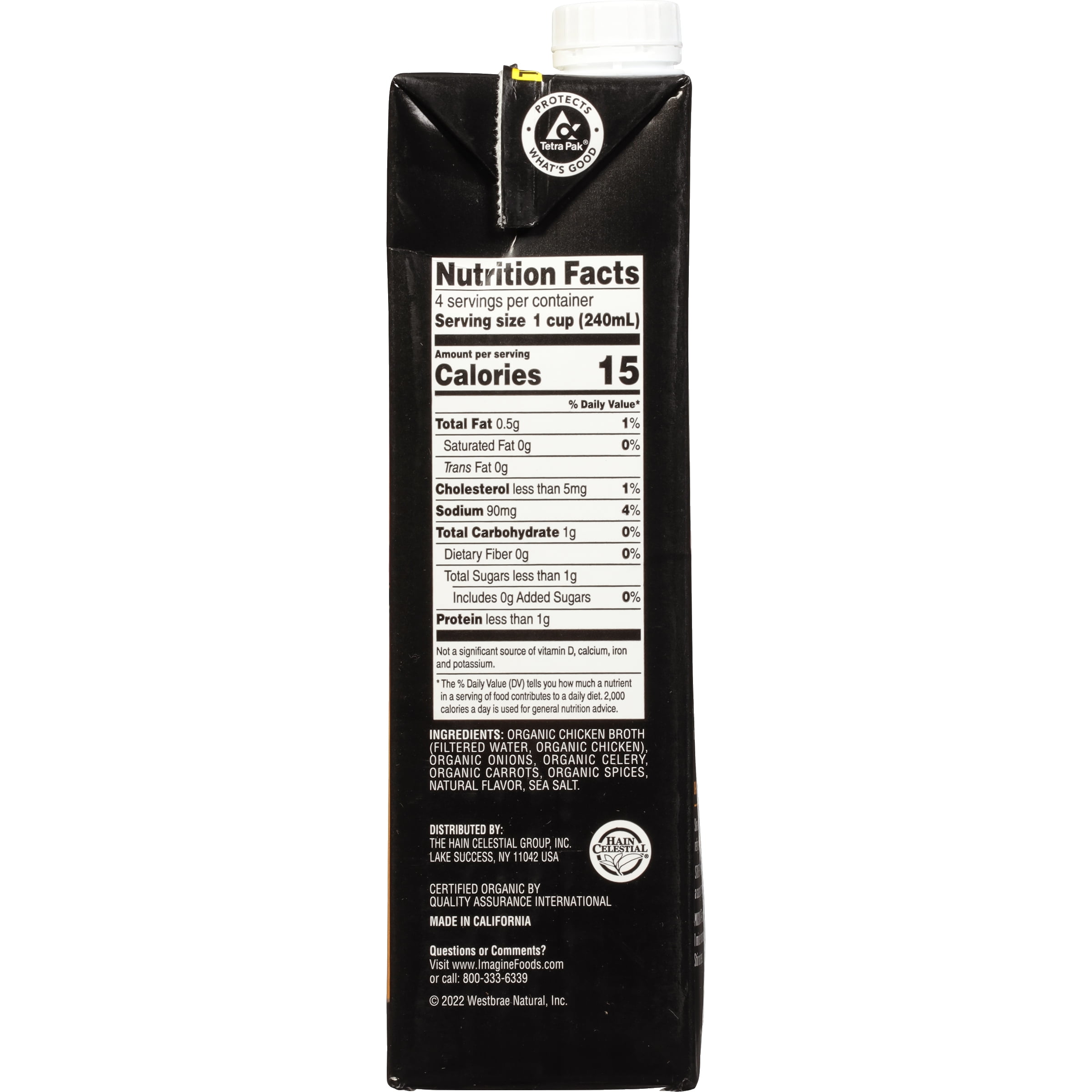 (3 pack) Imagine Organic Low Sodium Free Range Chicken Broth, 32 fl oz Carton
