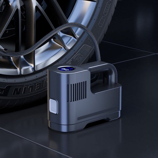 Inflador de neumáticos para coche, pantalla digital eléctrica, inflador de neumáticos inalámbrico multifuncional para coche, portátil, con luz