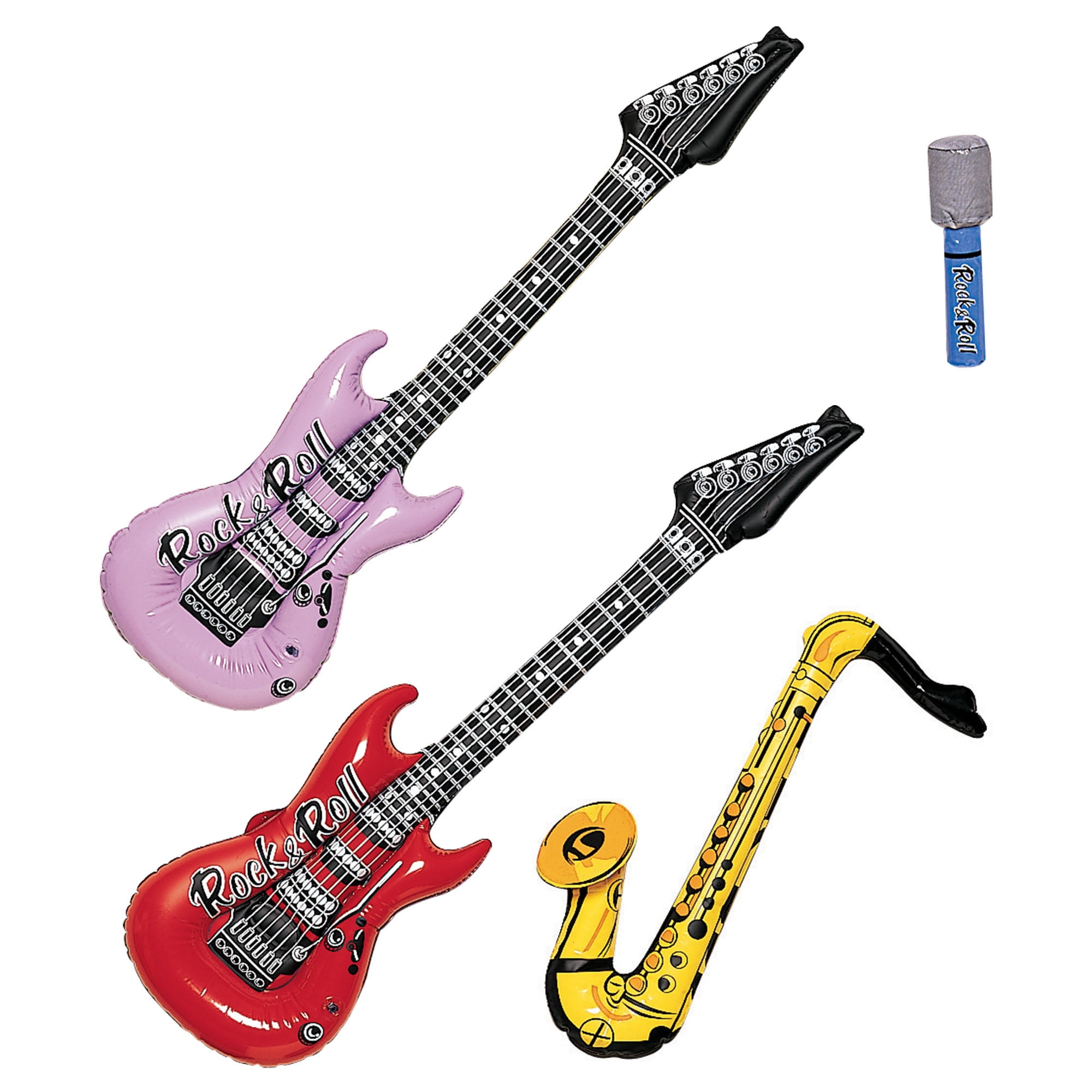 1 X Inflatable Rock N Roll Guitar Metal Rock Party 80s Party