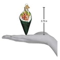 thumbnail image 4 of Green Wrapped Sushi Hand Roll 1.5 x 1.5 x 3.75 Glass Decorative Hanging Holiday Tree Ornament, 4 of 5