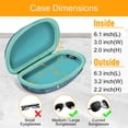 thumbnail image 2 of Funda para gafas de sol Fintie Hard Shell a prueba de golpes con mosquetón azul, 2 of 8