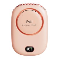 Needhep Usb Powered Neck Fan for Outdoor,Fan for Kitchen, Mini Fan for Bedroom, Small Desk Fan Quiet, Small Travel Fan for Sleeping (Pink)