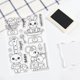 thumbnail image 3 of Sello transparente de silicona con diseño de personas y animales (oso y conejo), escala de peso, ideal para álbumes de recortes, diarios y creación de tarjetas. Medidas: 4,3 x 6,3 pulgadas., 3 of 8