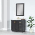 thumbnail image 6 of Ivy 28" Rectangular Bathroom Wood Framed Wall Mirror in Brown Oak, 6 of 11